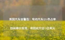 英国汽车业警告：电动汽车22%市占率目标难以实现，将因此付出75亿美元