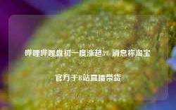 哔哩哔哩盘初一度涨超3% 消息称淘宝官方于B站直播带货