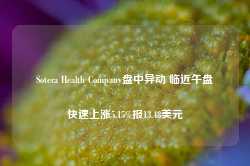 Sotera Health Company盘中异动 临近午盘快速上涨5.15%报13.48美元