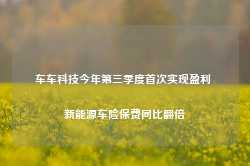 车车科技今年第三季度首次实现盈利 新能源车险保费同比翻倍-第1张图片-泰鸿机械