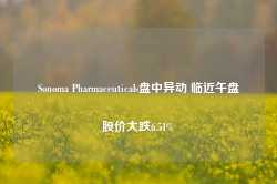 Sonoma Pharmaceuticals盘中异动 临近午盘股价大跌6.51%-第1张图片-泰鸿机械