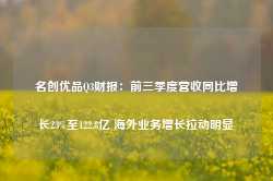 名创优品Q3财报：前三季度营收同比增长23%至122.8亿 海外业务增长拉动明显-第1张图片-泰鸿机械