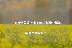 1—10月我国规上电子信息制造业增加值同比增长12.6%-第1张图片-泰鸿机械